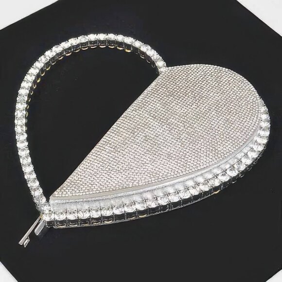 Heart Shape Rhinestone Bag - Picture 3 of 3